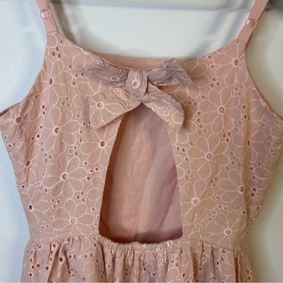 *Worn Once* Art Class Girl’s Pink Floral Eyelet Sleeveless Dress, Size L (10/12) - Picture 8 of 11